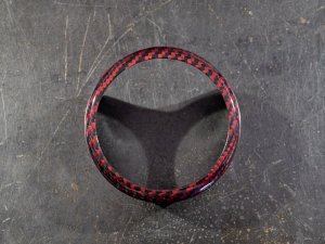 Alfa Romeo Stelvio Front Emblem Frame Cover - Carbon Fiber - Red Carbon Alfa Romeo Stelvio Front Emblem Frame Cover - Carbon Fiber - Red Carbon